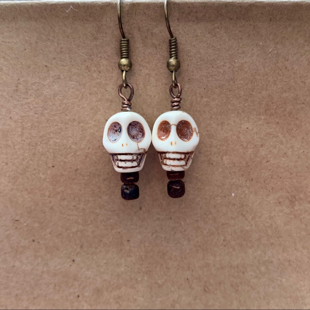 Handmade Skull Earrings